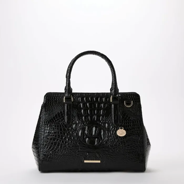 Women Brahmin Satchels Small Finley Black Melbourne