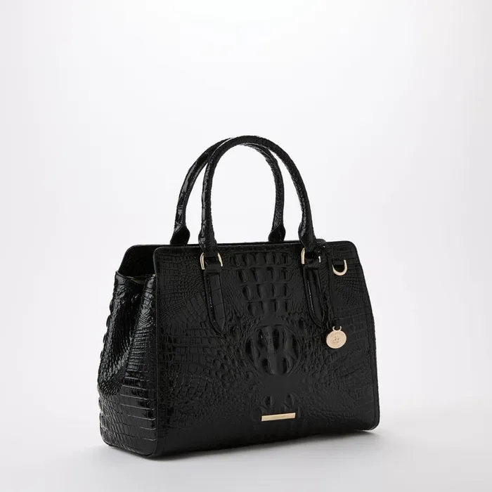 Women Brahmin Satchels Small Finley Black Melbourne