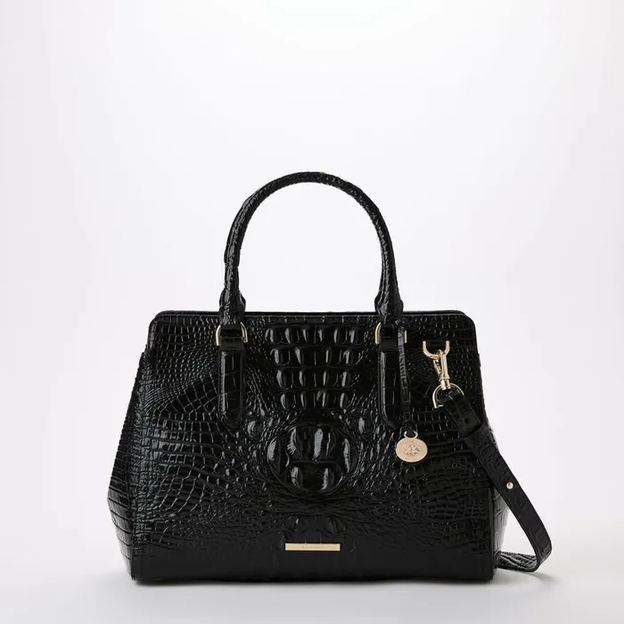Women Brahmin Satchels Small Finley Black Melbourne