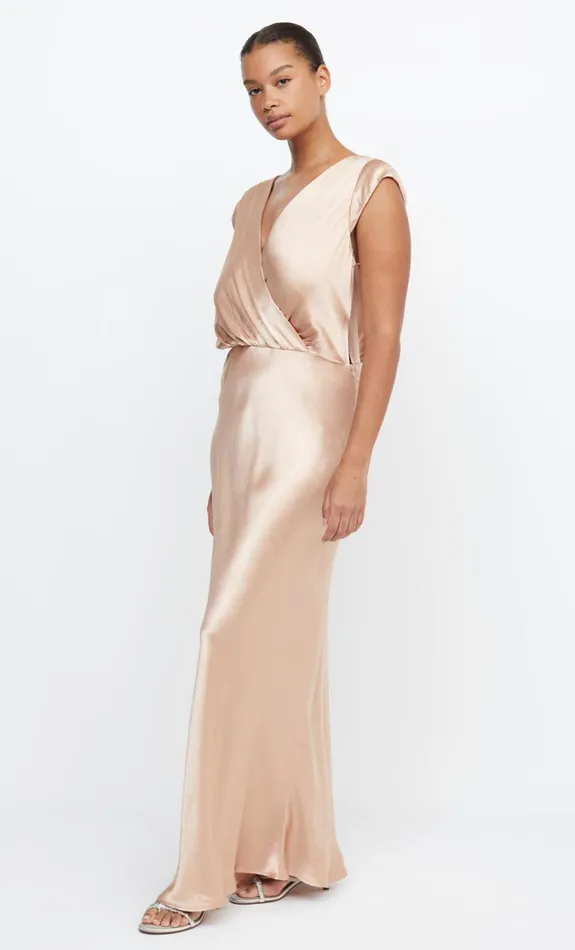 Women Bridesmaids Bec Bridge MOON DANCE MAXI DRESS Rose Gold