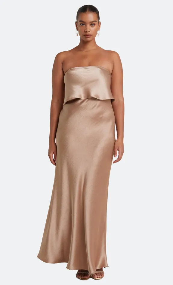 Women Bridesmaids Bec Bridge THE DREAMER OVERLAY DRESS Golden