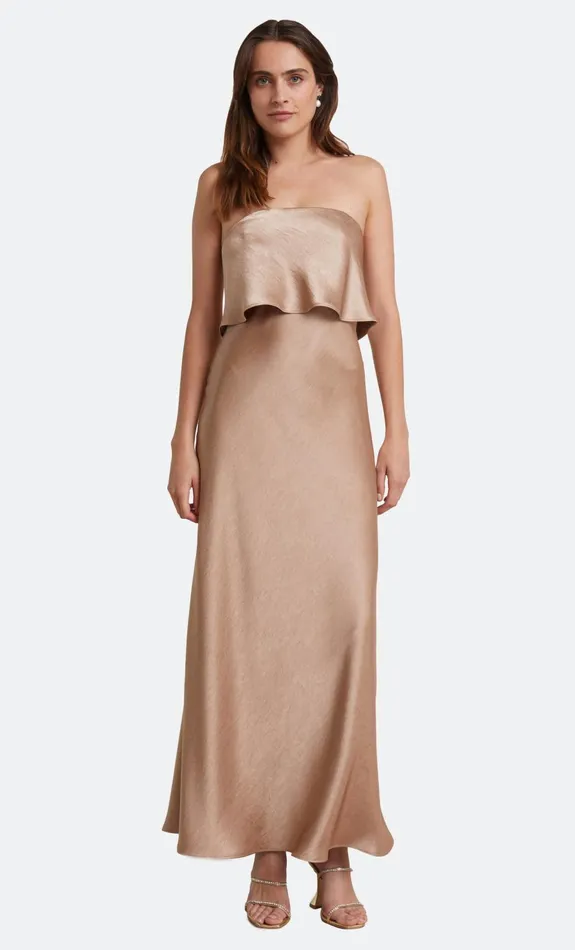 Women Bridesmaids Bec Bridge THE DREAMER OVERLAY DRESS Golden