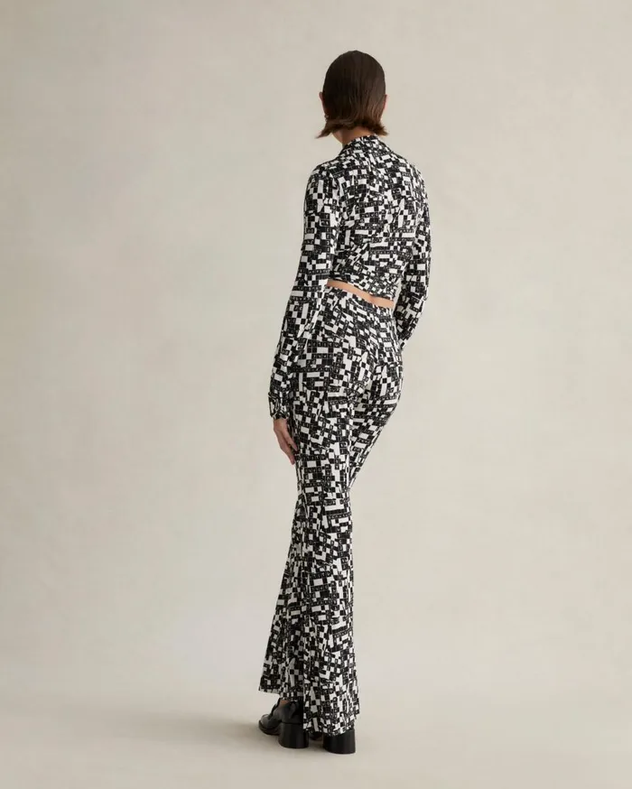 Women Brooklyn Pants Tiny Dvf 50th Crossword Black DVF Pants and Shorts