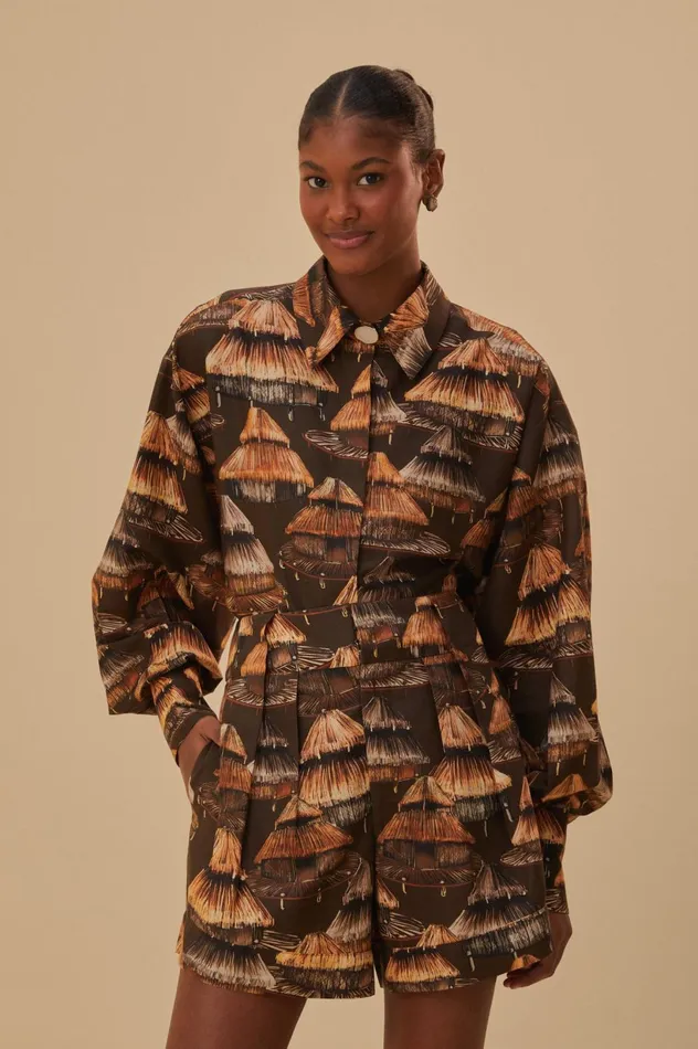 Women Brown Shuhu Short Shuhu Brown FARM Rio Shorts
