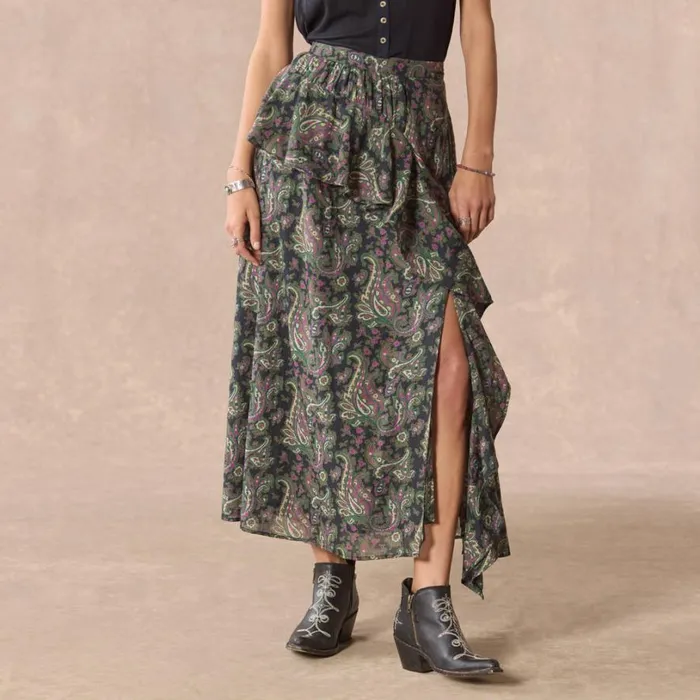 Women Caldera Ruffle Skirt Black Multi Sundance Catalog Skirts Women Caldera Ruffle Skirt Black Multi Sundance Catalog Skirts