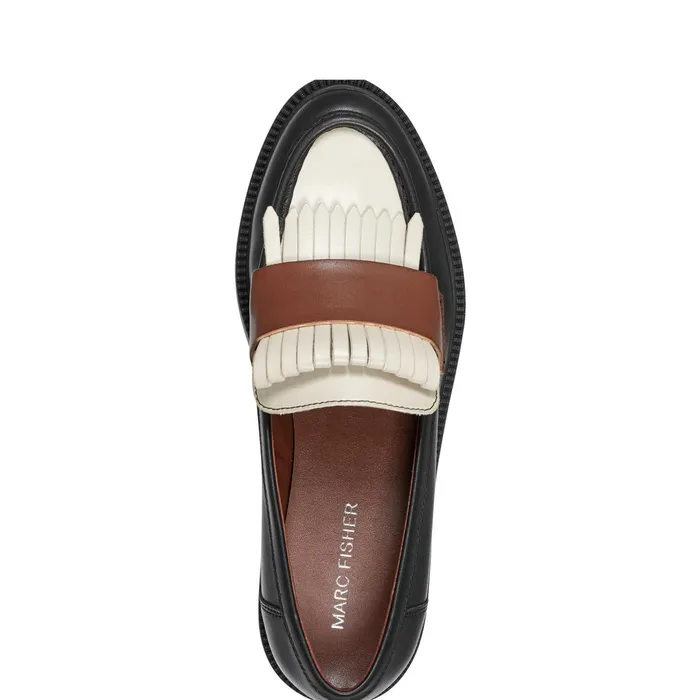 Women Calixy Loafer Blackcreambrown Marc Fisher Loafers and Flats