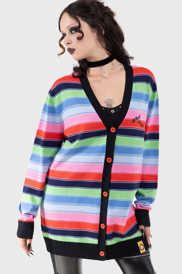 Women Cardigans Killstar Good Guys Finish Last Knit Cardigan