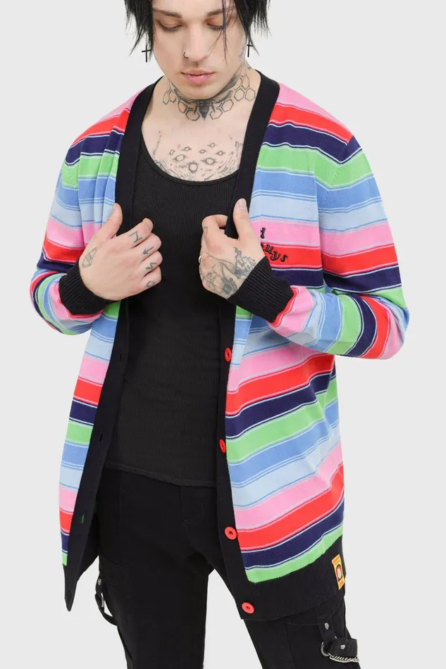 Women Cardigans Killstar Good Guys Finish Last Knit Cardigan