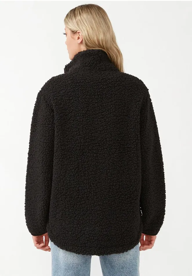 Women Caterina Black Women039s Full Zip Jacket Black Buffalo David Bitton Jackets