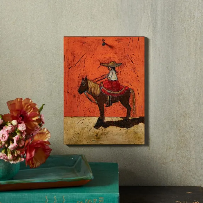 Women Chica Print On Wood Sundance Catalog Decor
