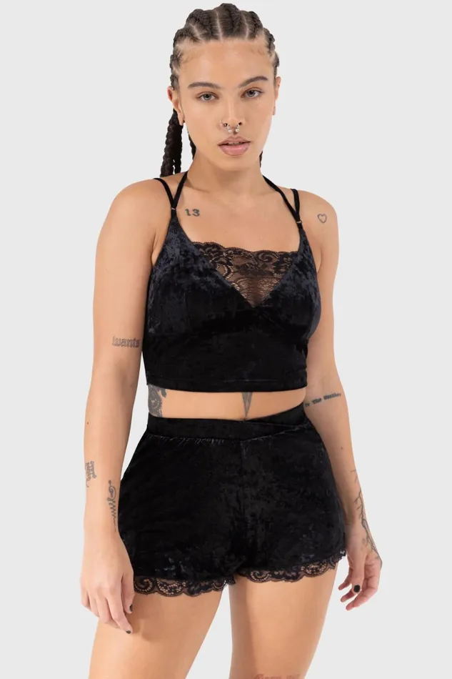Women Chill Out Killstar Burnt Obsidian Top