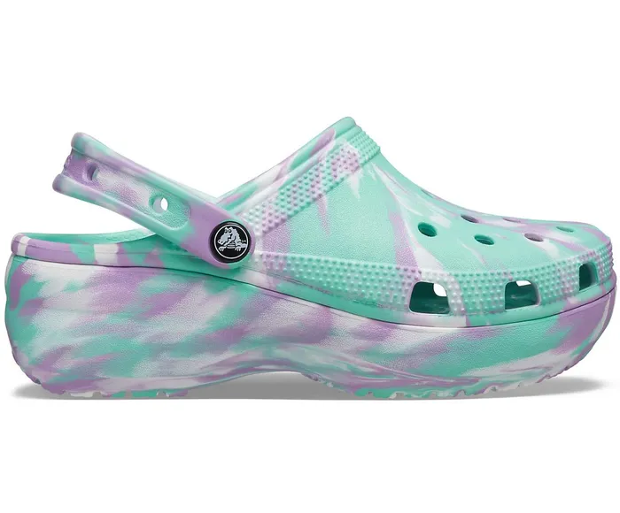 Women Classic Platform Marbled Clog Pistachio Multi Crocs Clogs
