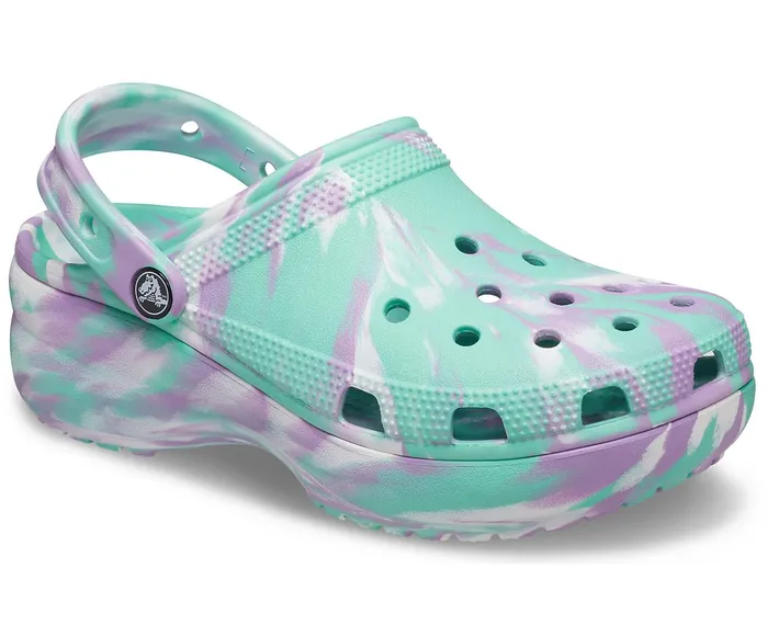 Women Classic Platform Marbled Clog Pistachio Multi Crocs Clogs