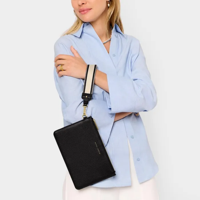 Women Clutch Bags and Pouches Katie Loxton Hallie Wristlet Pouch In Black 8211 Clutch Bag Women Clutch Bags and Pouches Katie Loxton Hallie Wristlet Pouch In Black 8211 Clutch Bag