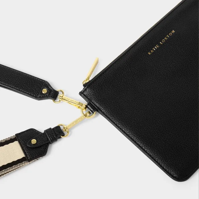 Women Clutch Bags and Pouches Katie Loxton Hallie Wristlet Pouch In Black 8211 Clutch Bag