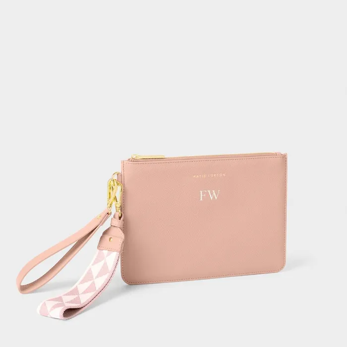 Women Clutch Bags and Pouches Katie Loxton Hallie Wristlet Pouch In Blossom Pink 8211 Clutch Bag