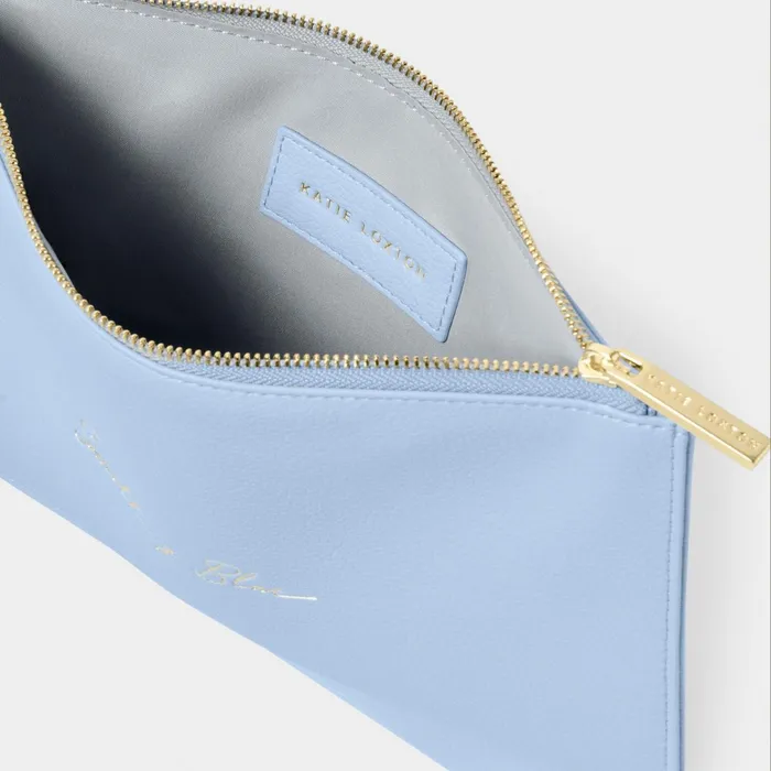 Women Clutch Bags and Pouches Katie Loxton Something Blue039 Bridal Sentiment Pouch 8211 Clutch Bag