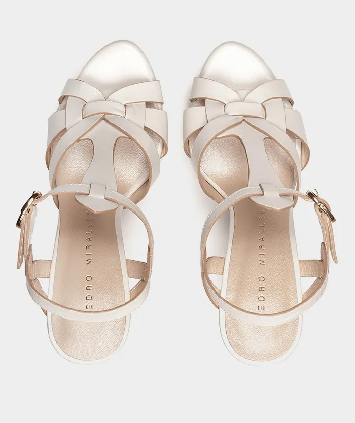 Women Copenhague White 8211 Heeled Sandals Pedro Miralles