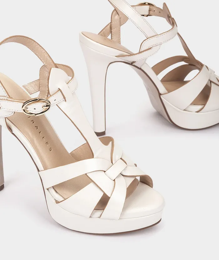 Women Copenhague White 8211 Heeled Sandals Pedro Miralles