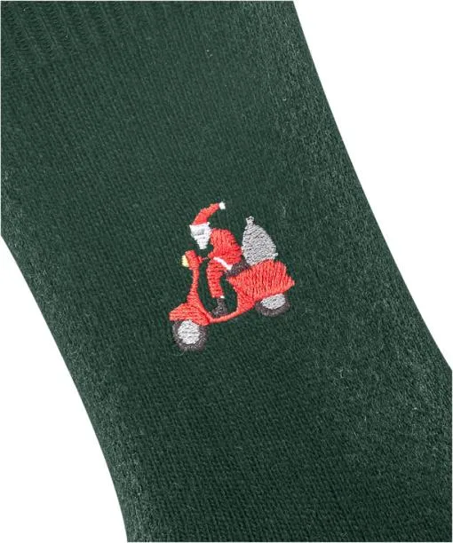 Women Cosy Wool XMas Santa Women Socks Hunter Green FALKE Socks