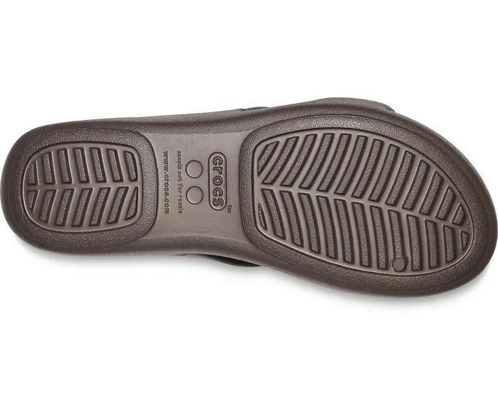 Women Crocs Monterey Strappy Wedge Espresso Crocs Sandals