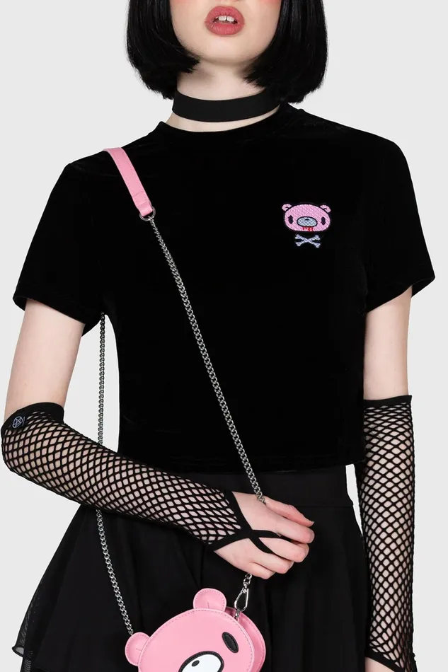 Women Crop Killstar Gloomy Bones Crop Top