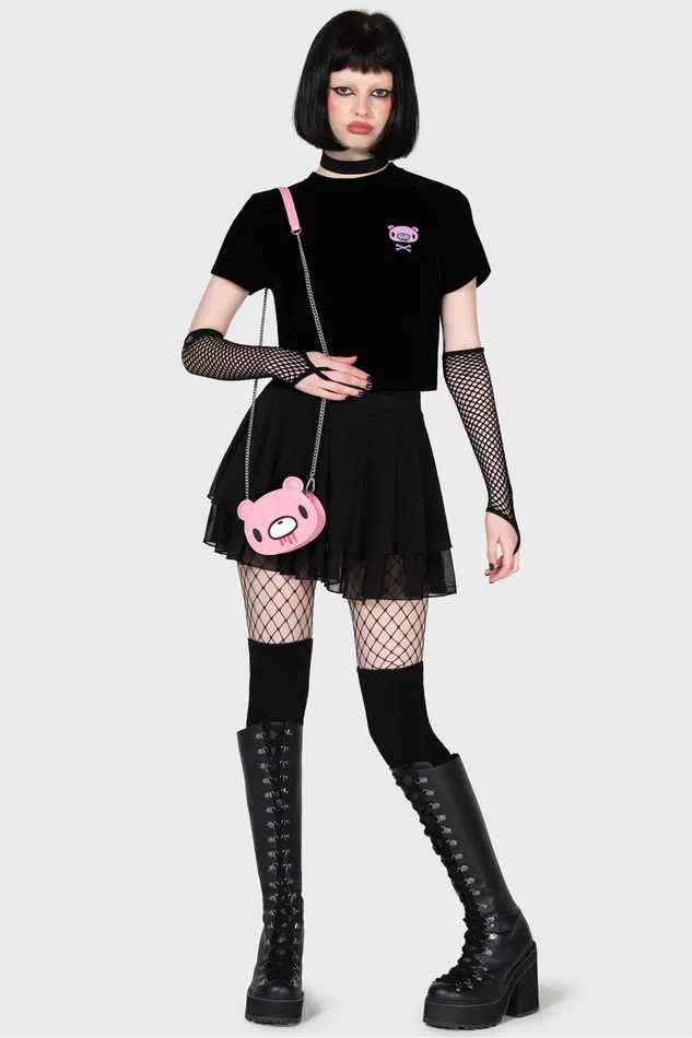 Women Crop Killstar Gloomy Bones Crop Top