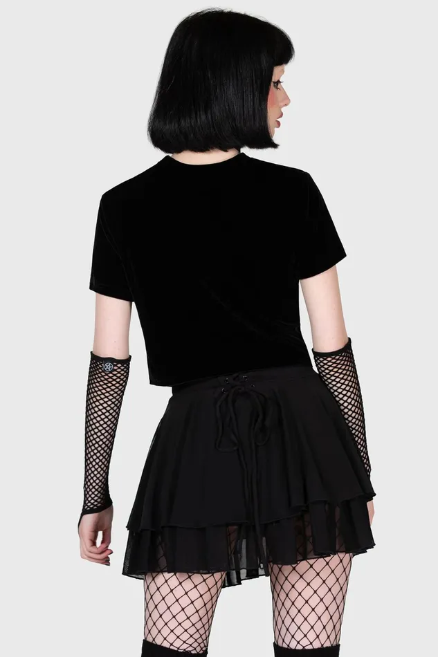 Women Crop Killstar Gloomy Bones Crop Top