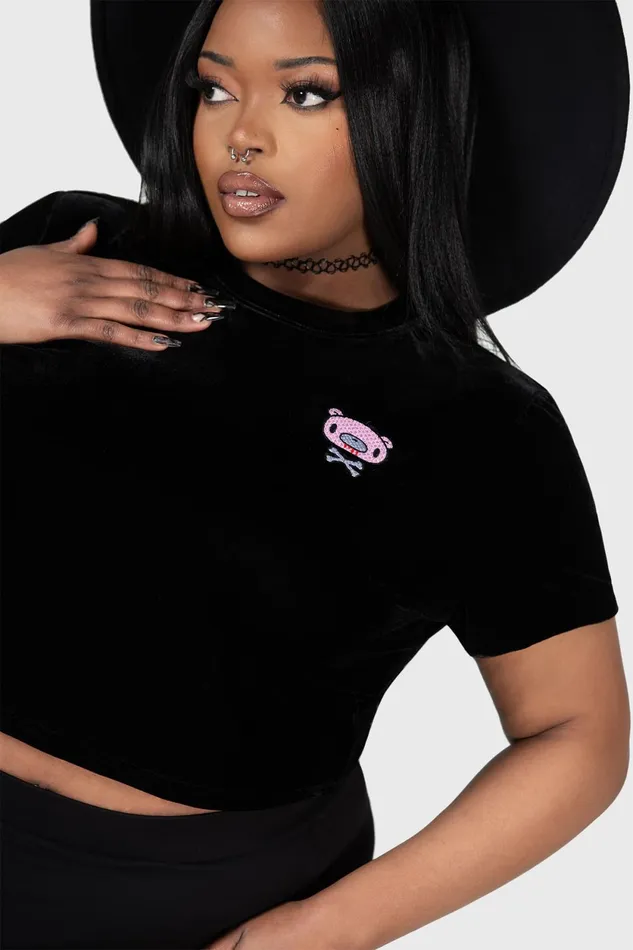 Women Crop Killstar Gloomy Bones Crop Top