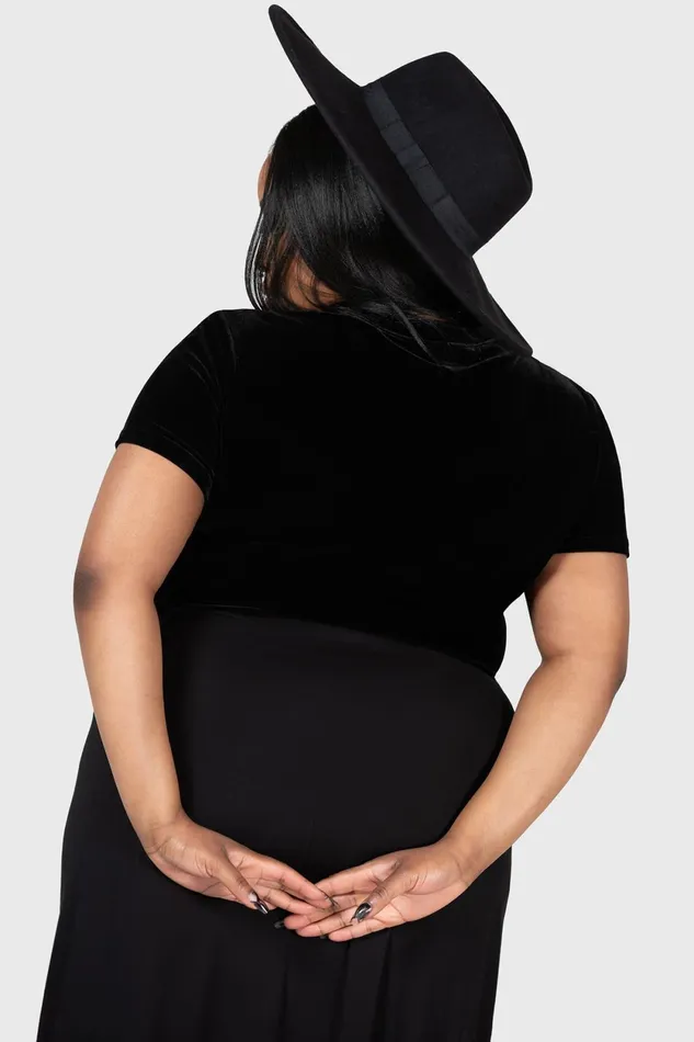 Women Crop Killstar Gloomy Bones Crop Top