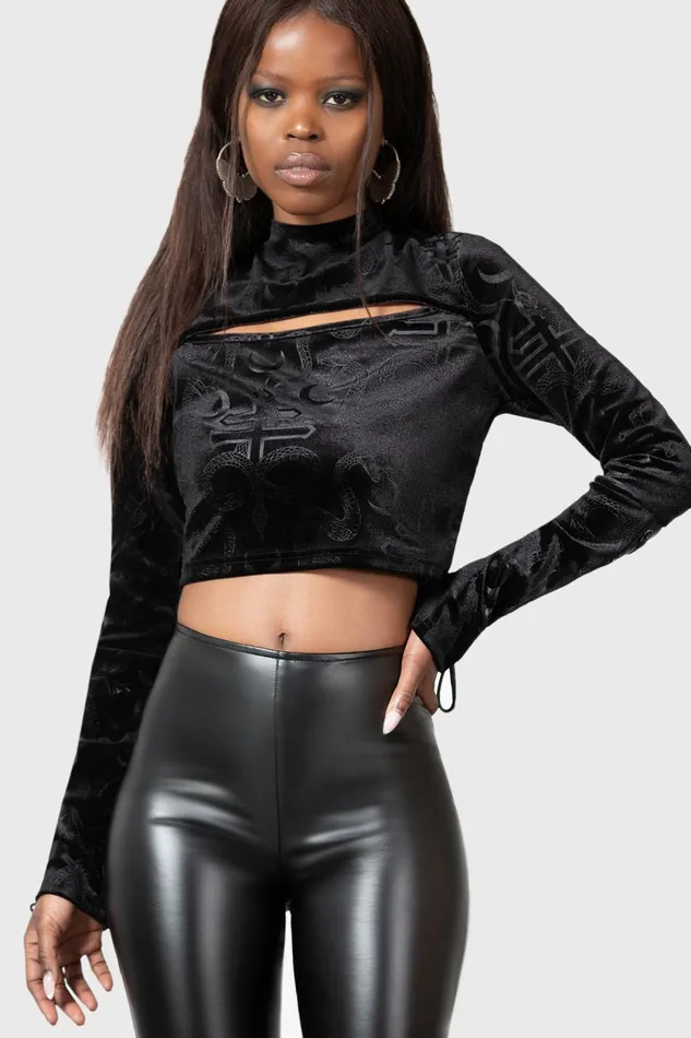 Women Crop Killstar Vanquished Top