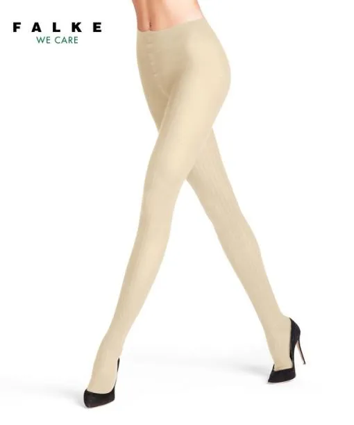 Women Cross Knit Women Tights Creme FALKE Nude Tights