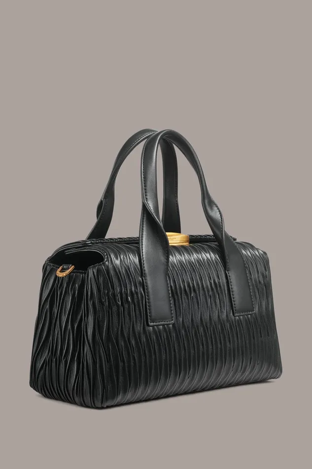Women Crossbody Bags And Satchels Donna Karan AMAGANSETT SATCHEL BAG Black