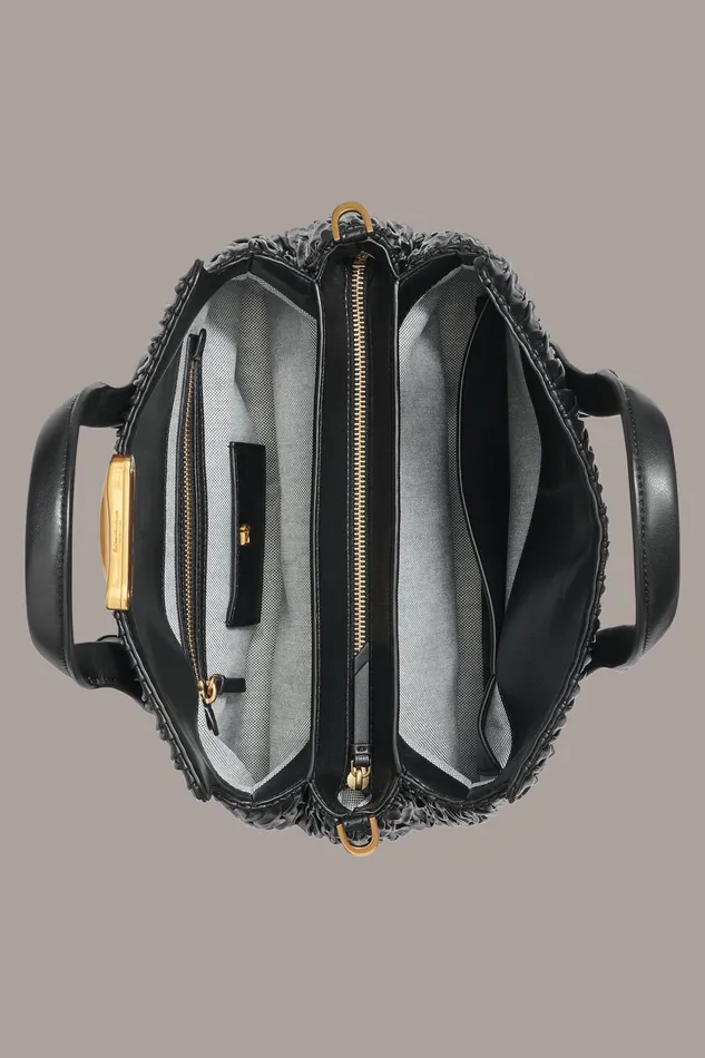 Women Crossbody Bags And Satchels Donna Karan AMAGANSETT SATCHEL BAG Black