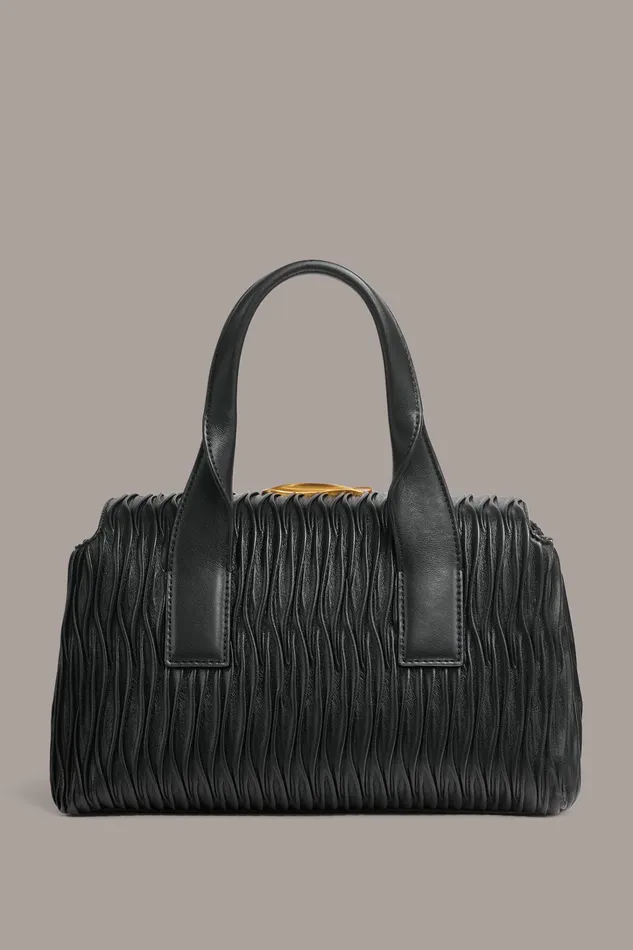Women Crossbody Bags And Satchels Donna Karan AMAGANSETT SATCHEL BAG Black