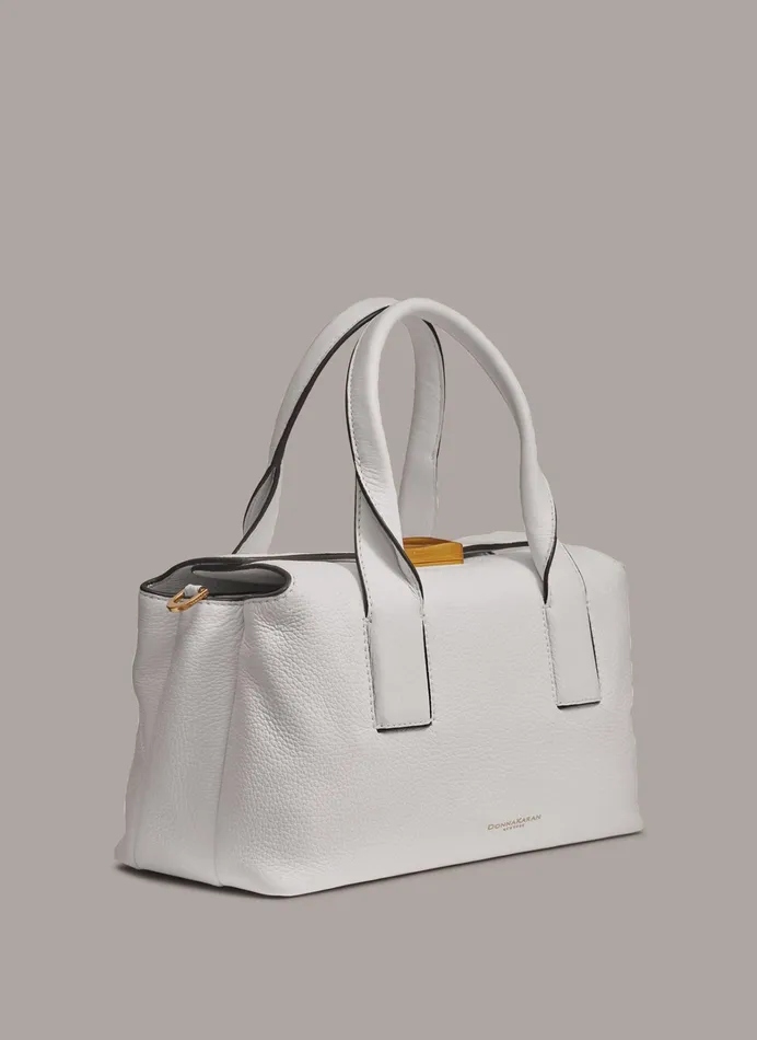 Women Crossbody Bags And Satchels Donna Karan AMAGANSETT SATCHEL BAG Brilliant White