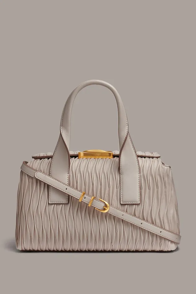 Women Crossbody Bags And Satchels Donna Karan AMAGANSETT SATCHEL BAG Sand