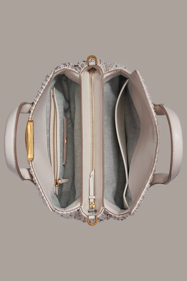 Women Crossbody Bags And Satchels Donna Karan AMAGANSETT SATCHEL BAG Sand
