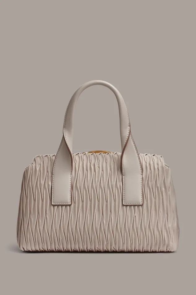 Women Crossbody Bags And Satchels Donna Karan AMAGANSETT SATCHEL BAG Sand