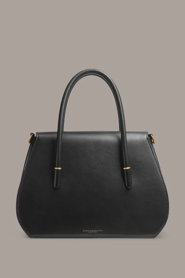 Women Crossbody Bags And Satchels Donna Karan BELLEROSE SATCHEL Black