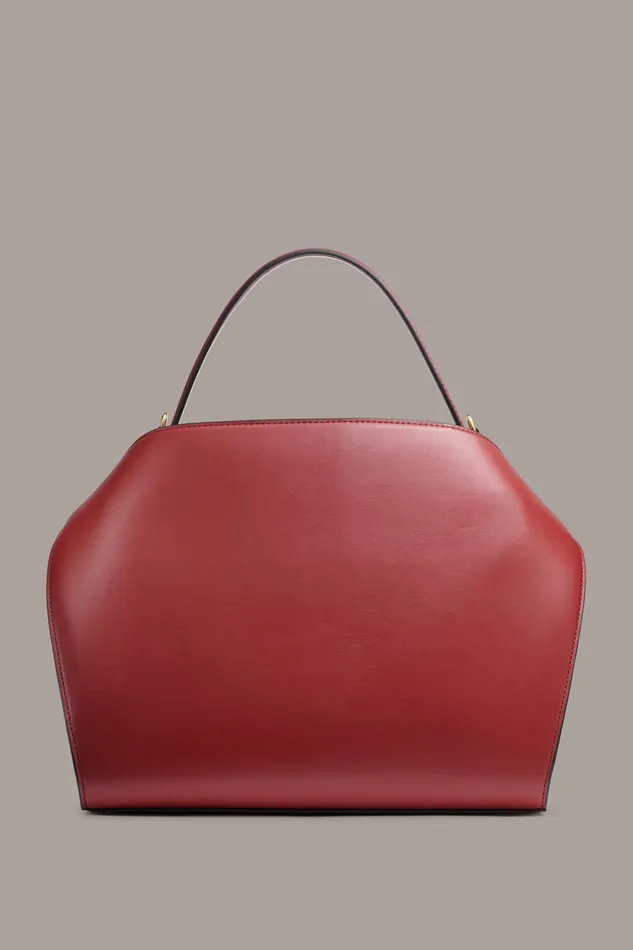 Women Crossbody Bags And Satchels Donna Karan PLANDOME SATCHEL BAG Claret