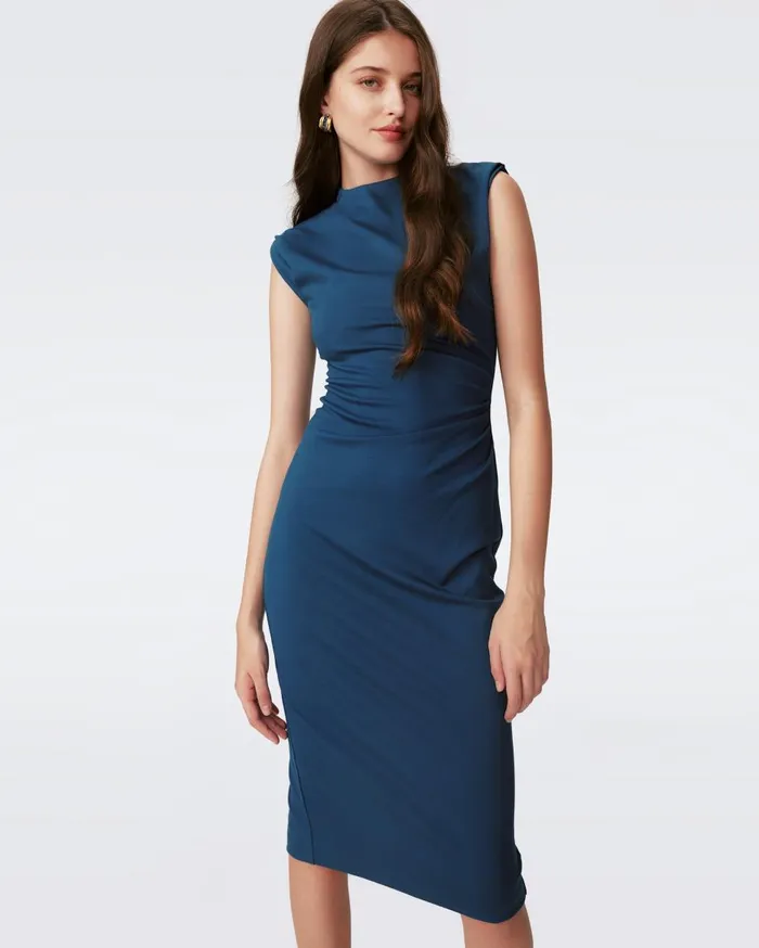 Women Darrius Dress Moroccan Blue DVF Dresses