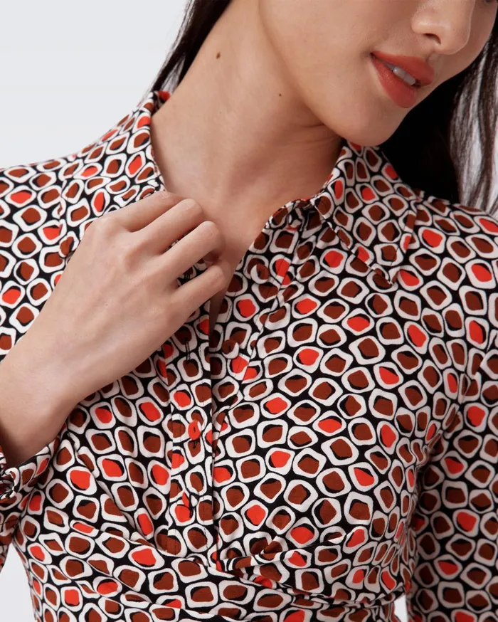 Women Didi Dress Pebbles Red DVF Dresses