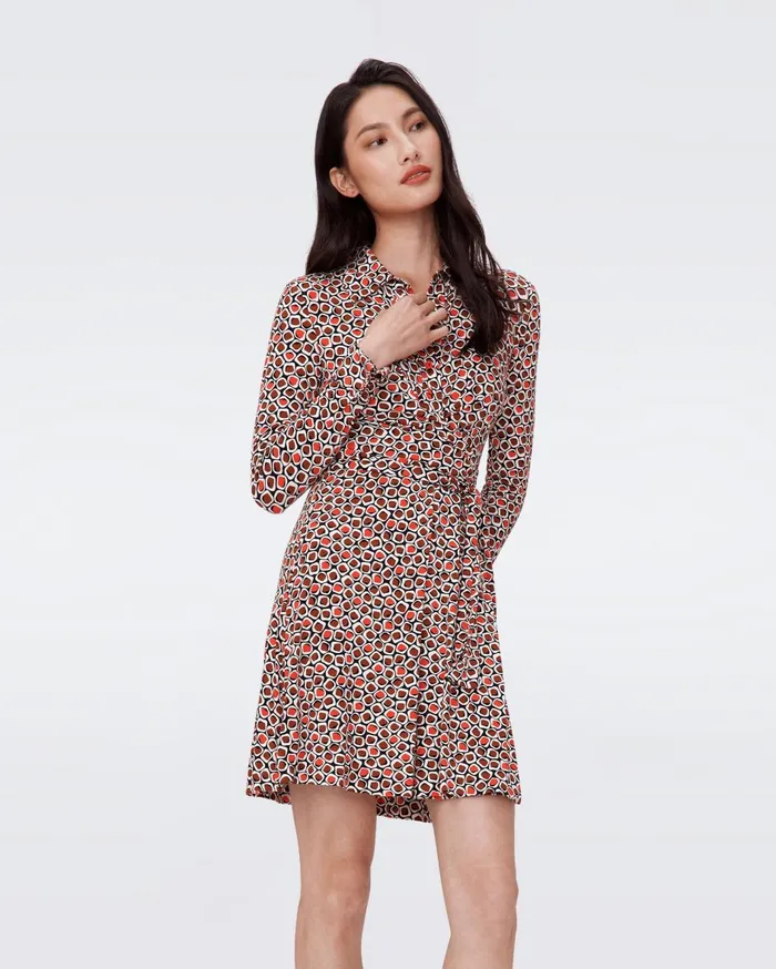 Women Didi Dress Pebbles Red DVF Dresses
