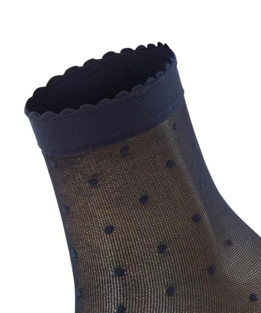 Women Dot 15 DEN Women Anklets Marine FALKE Fullyfashioned Stockings