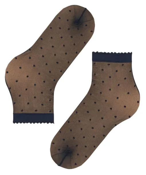 Women Dot 15 DEN Women Anklets Marine FALKE Fullyfashioned Stockings