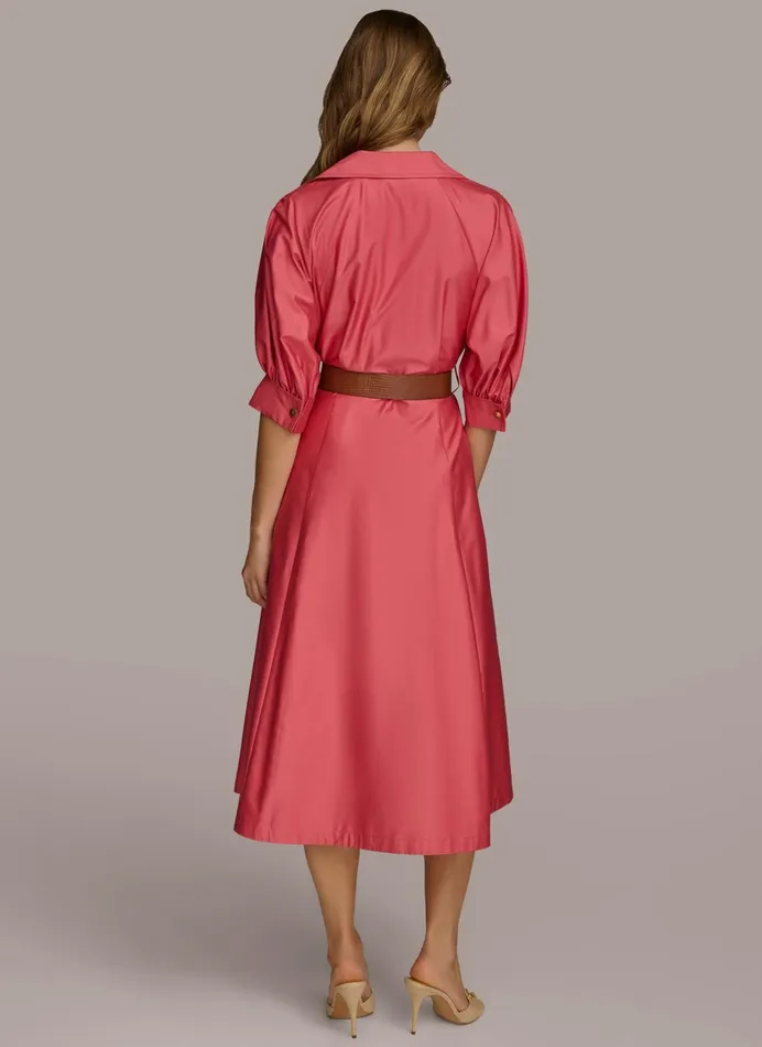 Women Dresses And Jumpsuits Donna Karan COTTON SHIRT DRESS Rose Quartz