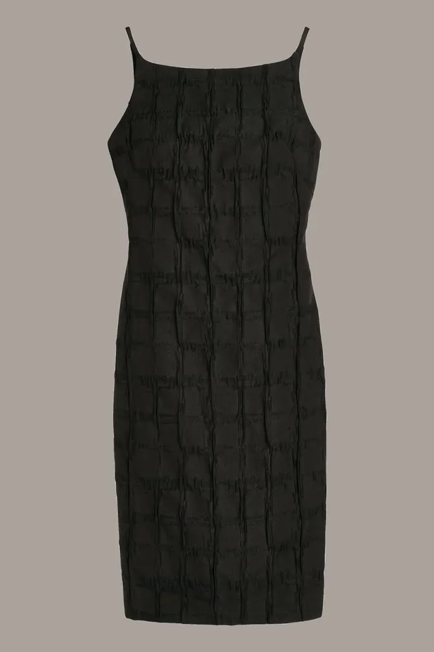 Women Dresses And Jumpsuits Donna Karan PLAID JACQUARD MIDI SHEATH DRESS Black