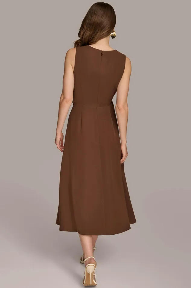 Women Dresses And Jumpsuits Donna Karan SIDE TIE MIDI DRESS Canyon
