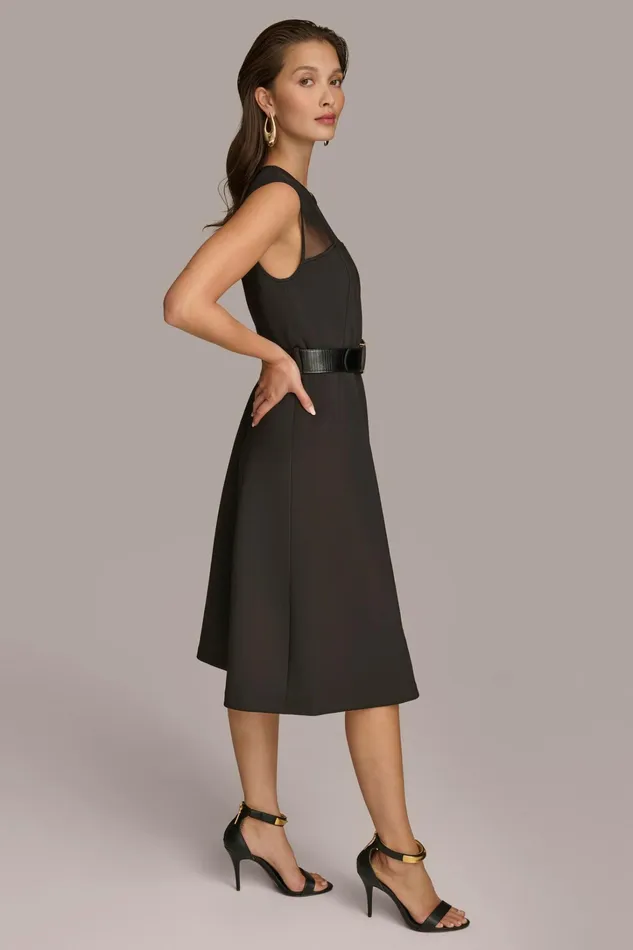 Women Dresses And Jumpsuits Donna Karan SWEETHEART NECK A LINE DRESS Black